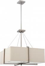 Nuvo 60/4487 - Logan - 2 Light Square Pendant w/ Khaki Fabric Shade- (2) 13w GU24 Lamps Included