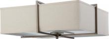 Nuvo 60/4489 - Logan - 6 Light Square Flush w/ Khaki Fabric Shade - (6) 13w GU24 Lamps Included