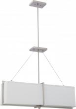 Nuvo 60/4505 - Logan - 4 Light Square Pendant w/ Slate Gray Fabric Shade - (4) 13w GU24 Lamps Incl.