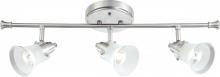 Nuvo 60/4524 - 3-Light Fixed Track Lighting Fixture in Brushed Nickel Finish with Clear Outer & Frosted Inner Glass