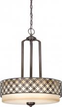 Nuvo 60/4566 - Margaux - 3 Light Pendant w/ Chestnut Glass