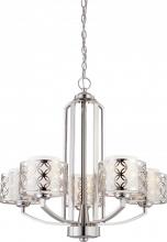 Nuvo 60/4665 - Margaux - 5 Light Chandelier w/ Satin White Glass