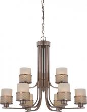 Nuvo 60/4789 - Fusion - 9 Light Chandelier w/ Russet Glass