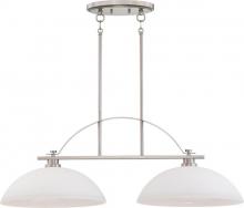 Nuvo 60/5018 - 2-Light Island Pendant Light in Brushed Nickel Finish with Frosted Glass