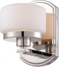 Nuvo 60/5021 - 1-Light Wall Mounted Vanity Light in Polished Nickel Finish with Etched Opal Glass