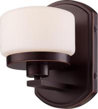 Nuvo 60/5121 - 1-Light Wall Mounted Vanity Light in Russet Bronze Finish with Etched Opal Glass