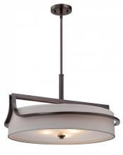 Nuvo 60/5236 - 3-Light Pendant Light Fixture in Russet Bronze Finish with Satin White Glass