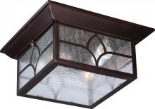 Nuvo 60/5646 - Stanton - 2 Light - Flush with Clear Seed Glass - Claret Bronze Finish Finish