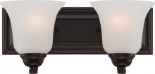 Nuvo 60/5692 - Elizabeth - 2 Light Vanity with Frosted Glass - Sudbury Bronze Finish