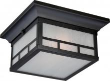 Nuvo 60/5706 - 2-Light 10" Flush Mounted Outdoor Fixture in Stone Black Finish and Frosted Seeded Glass