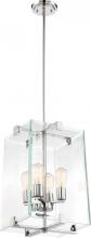 Nuvo 60/6292 - Shelby - 4 Light Foyer with Clear Belveled Glass - Polished Nickel Finish