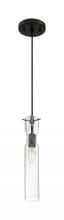 Nuvo 60/6876 - Spyglass - 1 Light Mini Pendant with Clear Glass - Black Finish