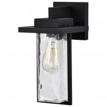 Nuvo 60/7355 - Vernal; 1 Light Medium Wall Lantern; Matte Black with Clear Water Glass