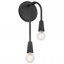 Nuvo 60/7827 - Isle; 2 Light Wall Sconce; Candelabra Base; 60 Watt; Matte Black Finish