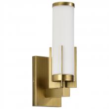 Nuvo 60/8041 - Roselle; 1 Light Vanity; Natural Brass with White Glass