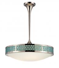 Nuvo 62/141 - Raindrop - LED Trumpet Pendant Fixture w/ Removable Aquamarine Insert - Polished Nickel