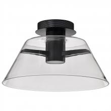 Nuvo 62/2064 - Edmond; 17 Inch LED Semi Flush; Matte Black with Clear Glass