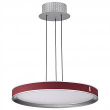 Nuvo 62/3011 - Bandon; 20 Inch LED Pendant; Gray with Red Wrap; Acrylic Lens