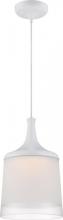 Nuvo 62/492 - Denny - LED Pendant Fixture with Sand Blasted and Clear Glass