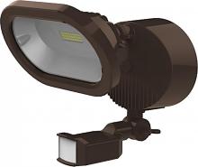 Nuvo 65/202 - LED Security Light; Single Head; Motion Sensor Included (120V Operation Only); Bronze Finish; 3000K