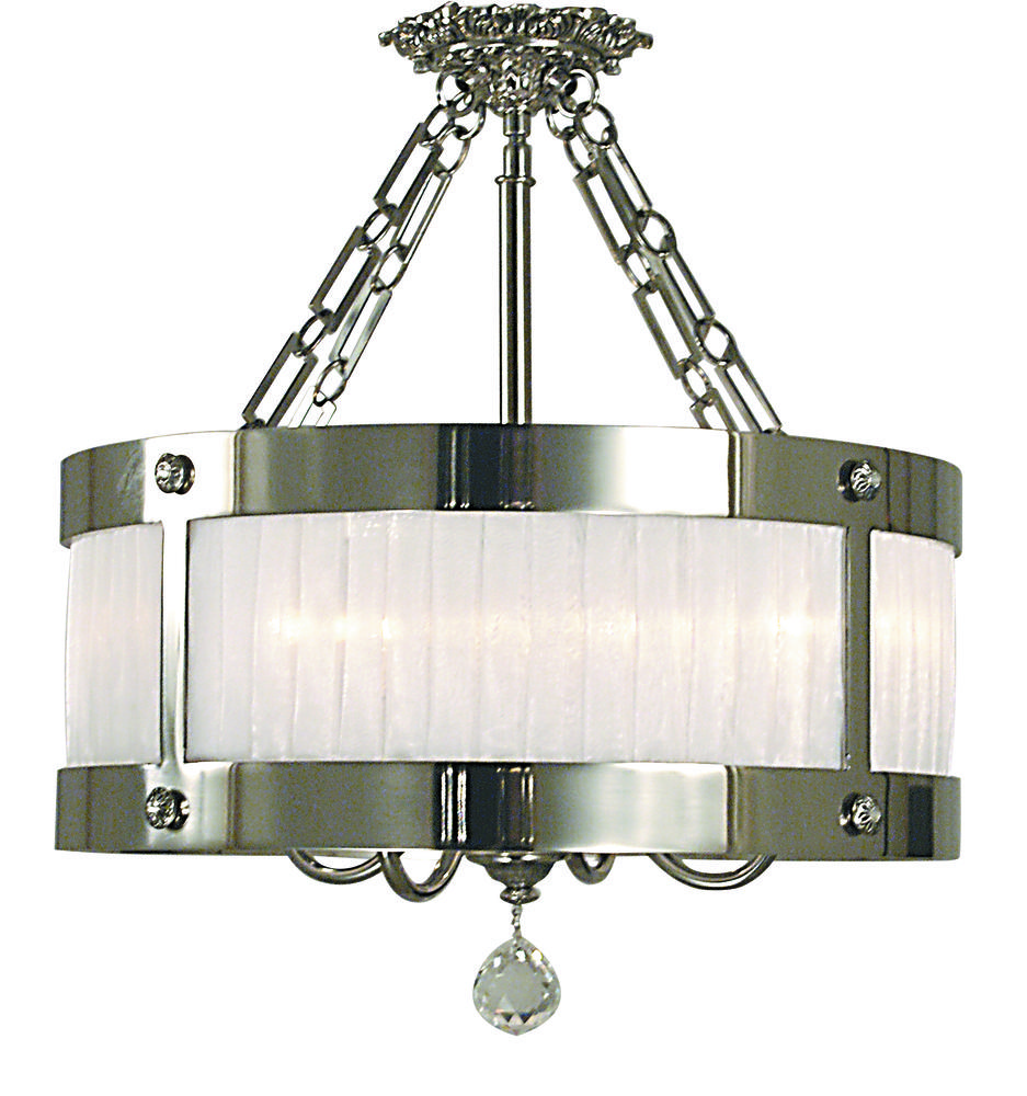 5-Light Polished Silver Astor Flush / Semi-Flush Mount