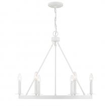 Savoy House Meridian M10093BQW - 6-Light Chandelier in Bisque White