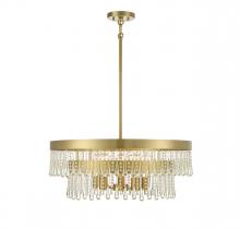 Savoy House Meridian M7038NB - 6-Light Pendant in Natural Brass