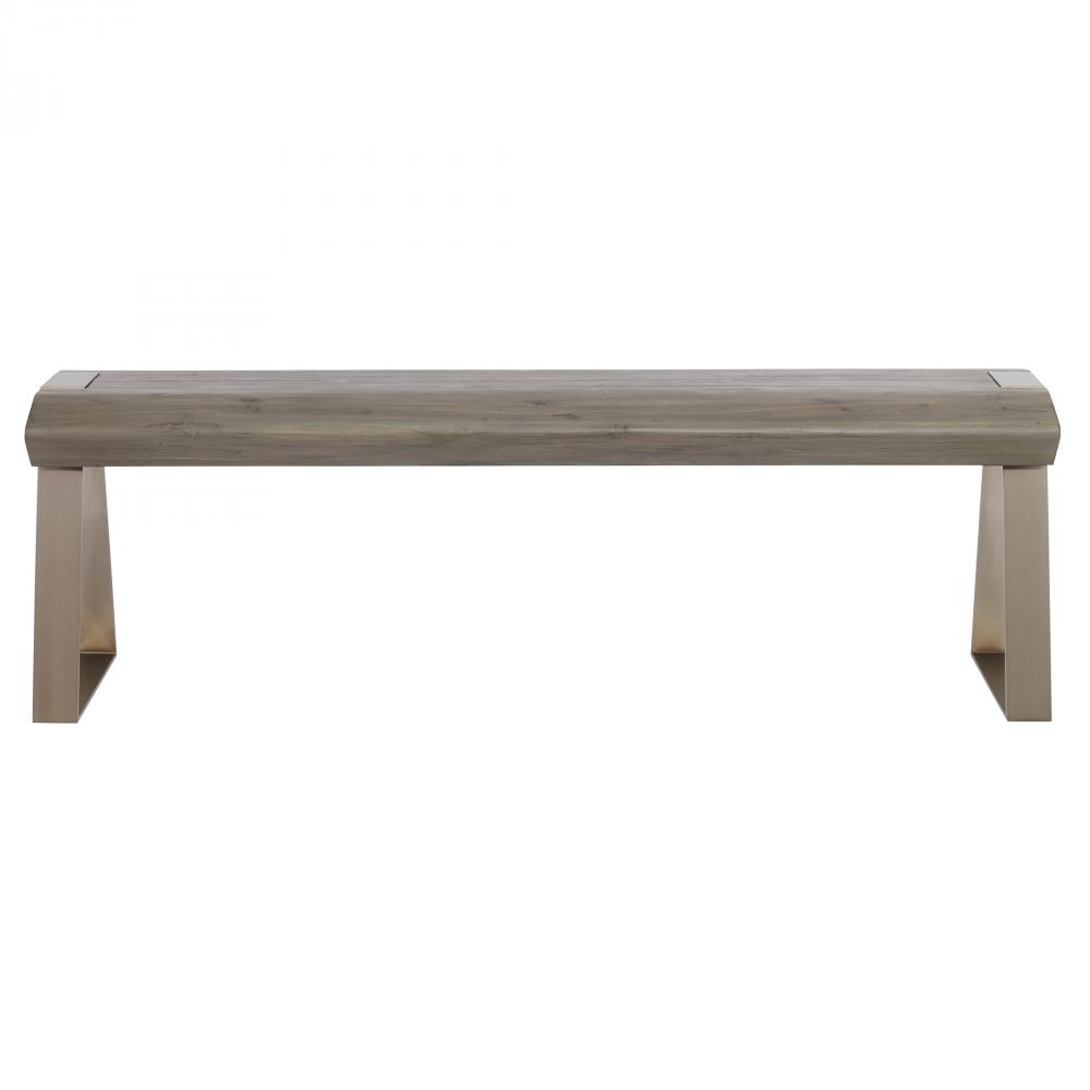 Uttermost Acai Light Gray Bench