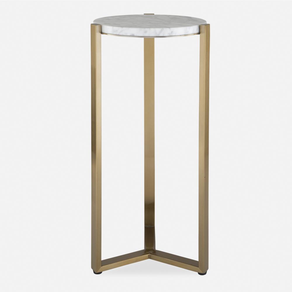 Uttermost Pietra Carrara Marble Drink Table