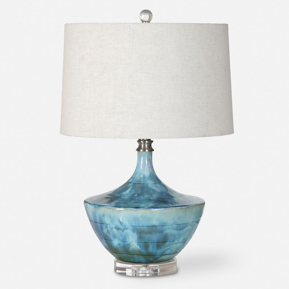 Uttermost Chasida Blue Ceramic Lamp