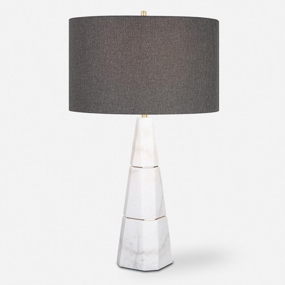 Citadel White Marble Table Lamp