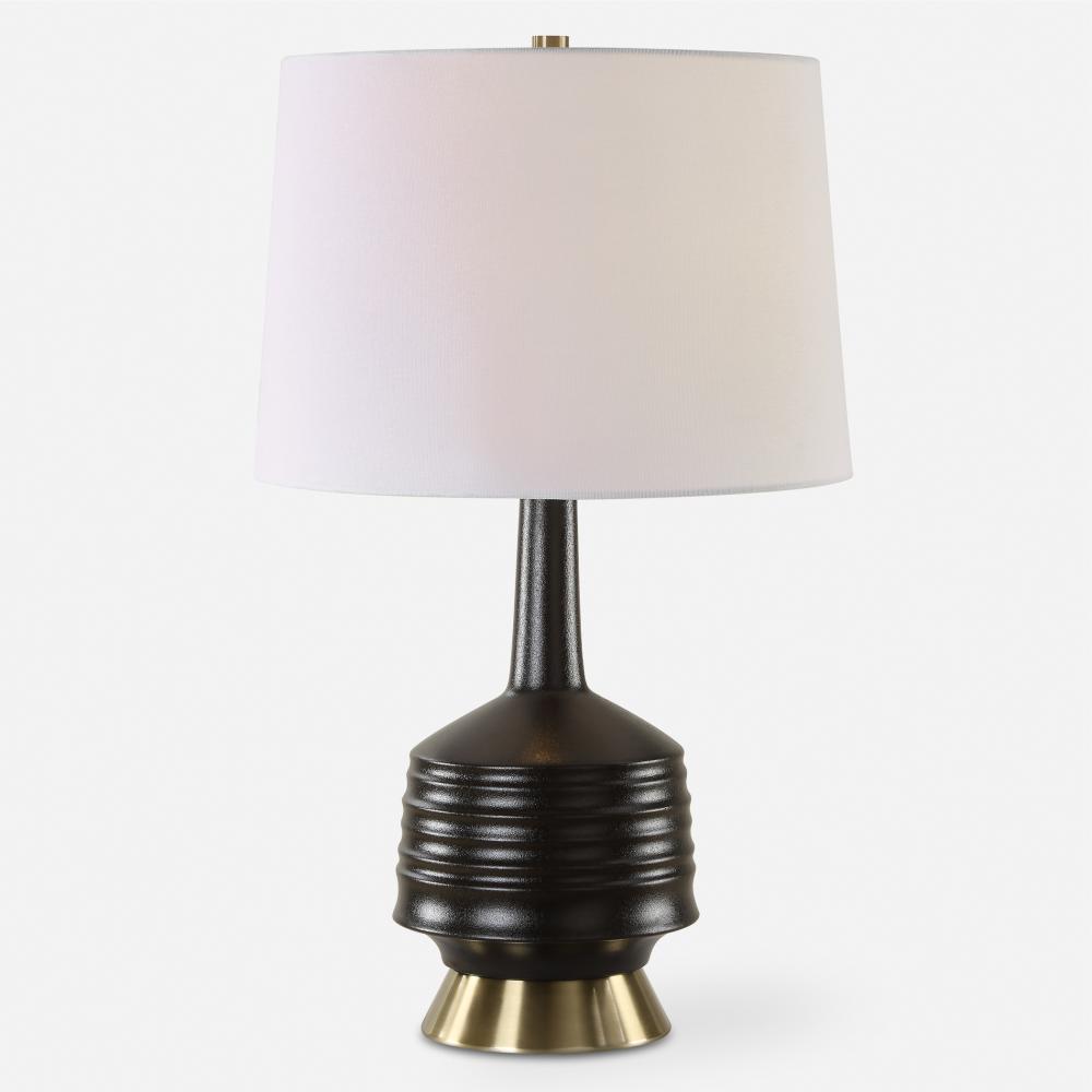 Uttermost Foster Black Glaze Table Lamp