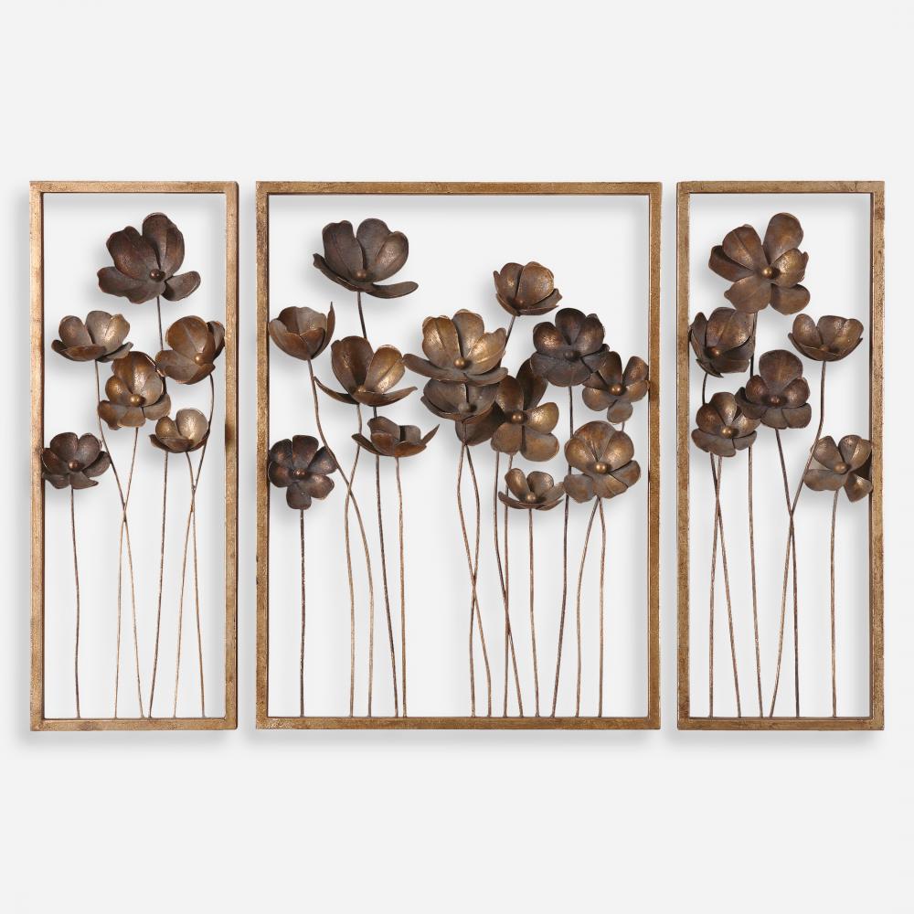 Uttermost Metal Tulips Wall Art Set/3