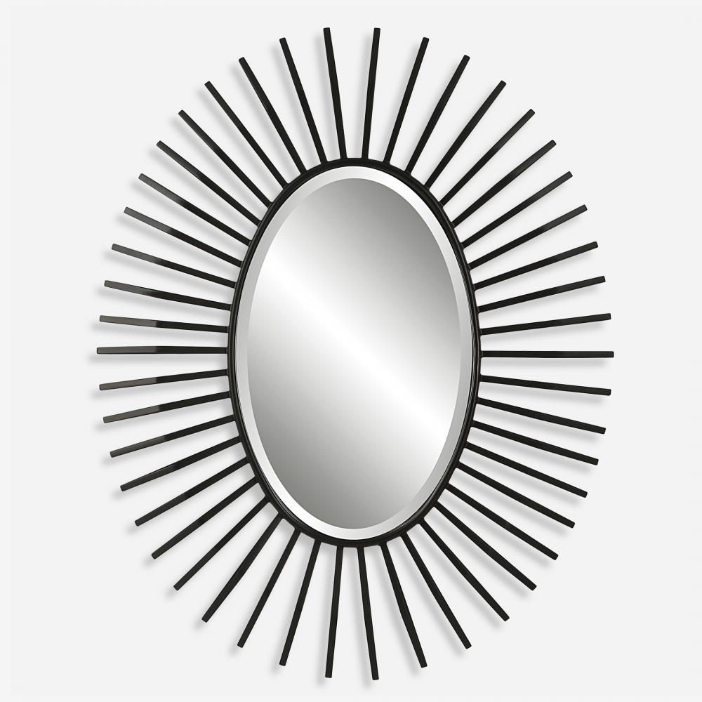 Uttermost Starstruck Black Oval Mirror