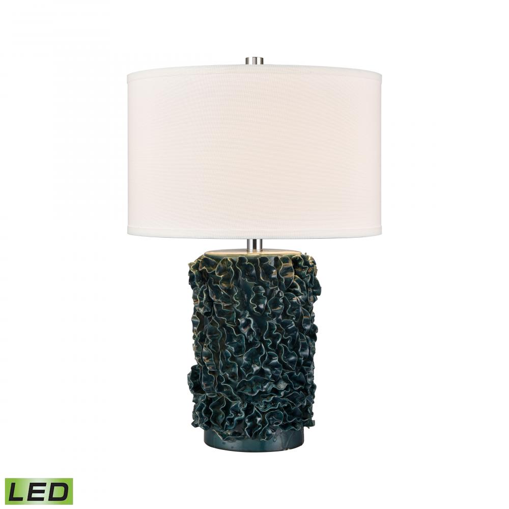 Larkin 25'' High 1-Light Table Lamp - Green Glazed - Includes LED Bulb