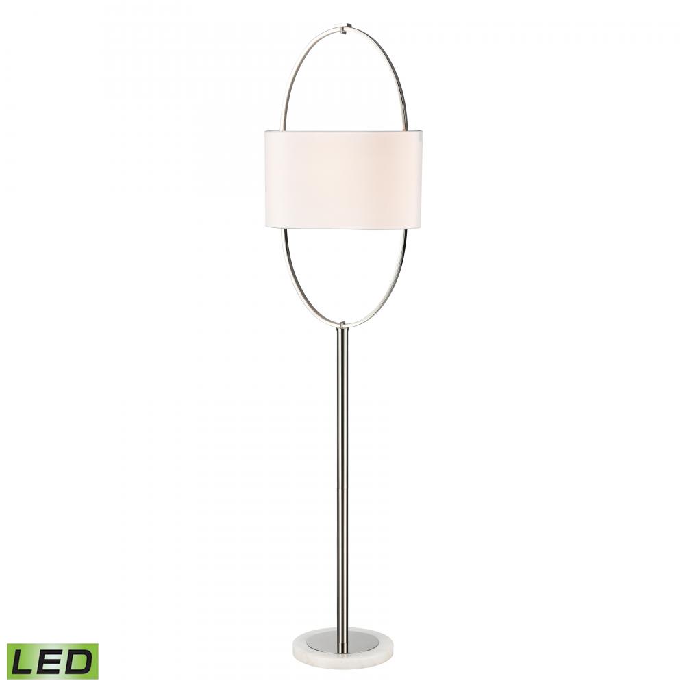 Gosforth 68'' High 1-Light Floor Lamp - Polished Nickel - Includes LED Bulb