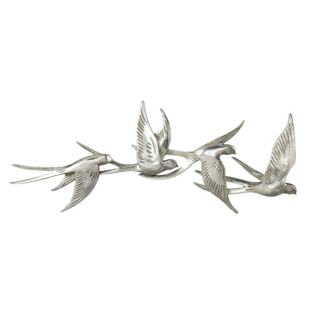 Flock Dimensional Wall Art - German Silver