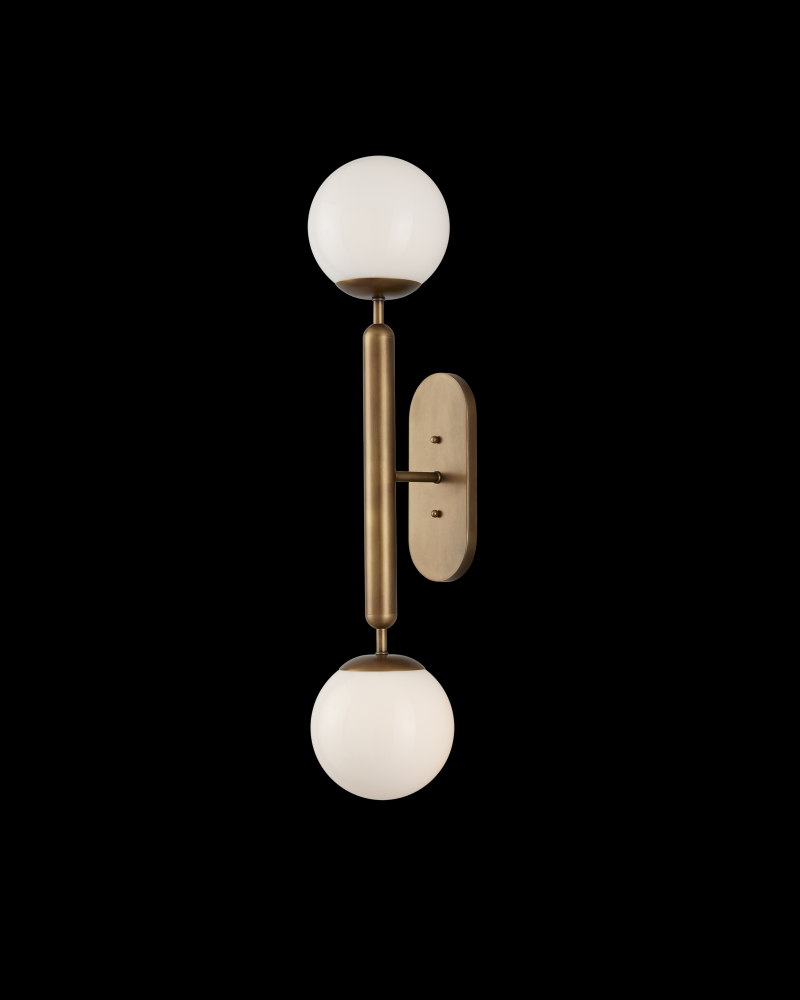 Barbican Double-Light Brass Wall Sconce