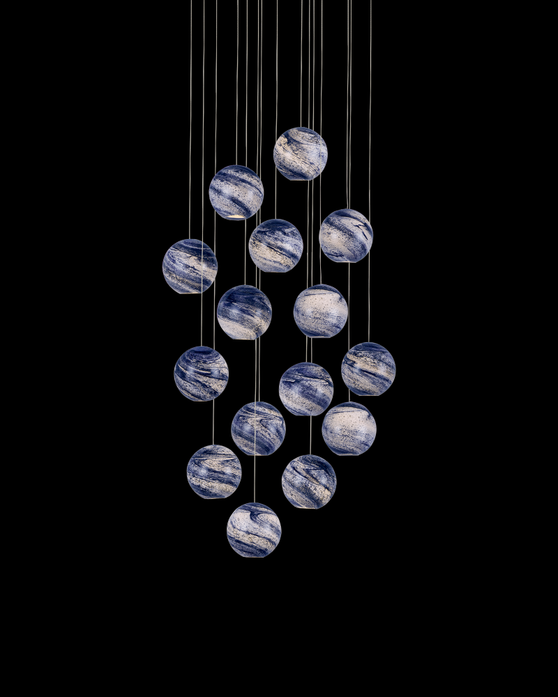 Palatino 15-Light Round Multi-Drop Pendant