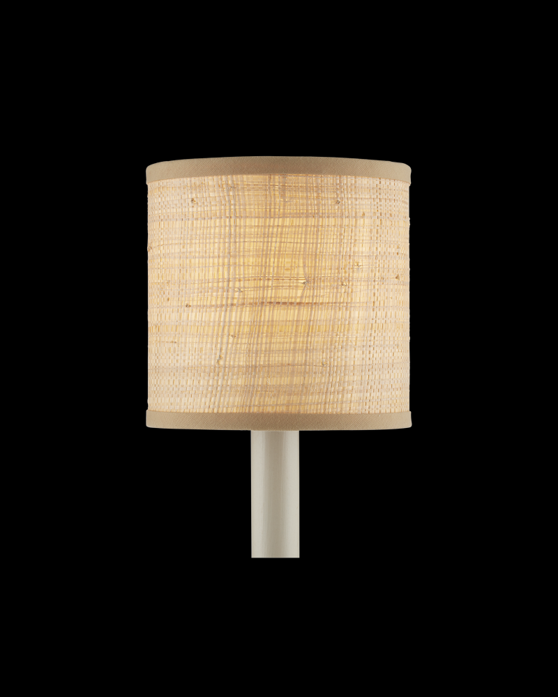 Natural Grasscloth Drum Chandelier Shade