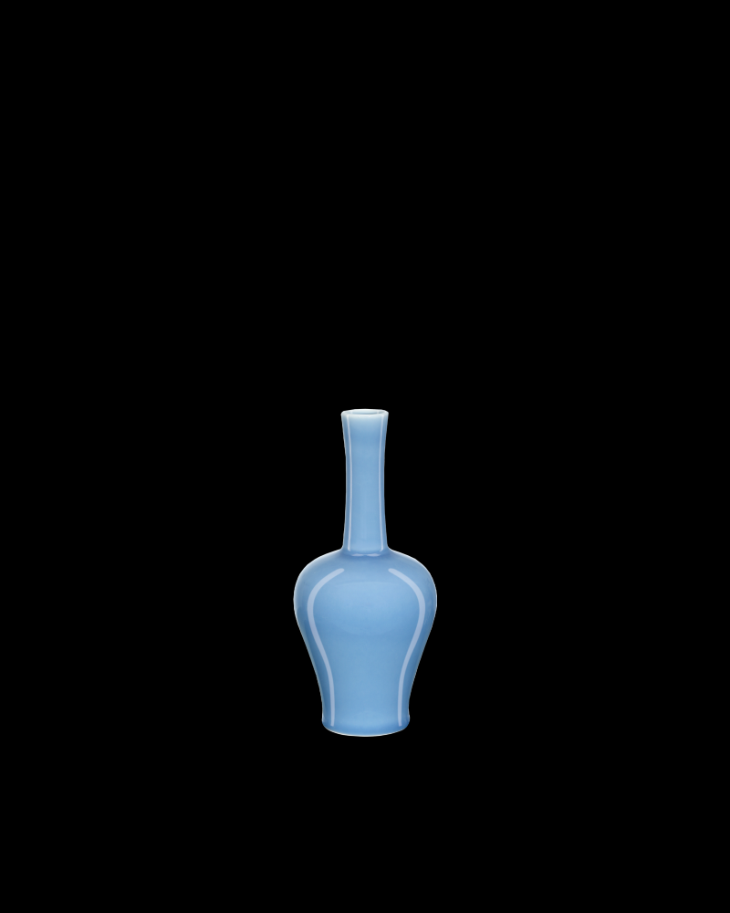 Sky Blue Straight Neck Vase