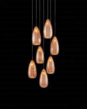 Currey 9000-0904 - Rame 7-Light Round Multi-Drop Pendant