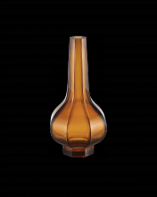 Currey 1200-0677 - Amber & Gold Peking Stem Vase